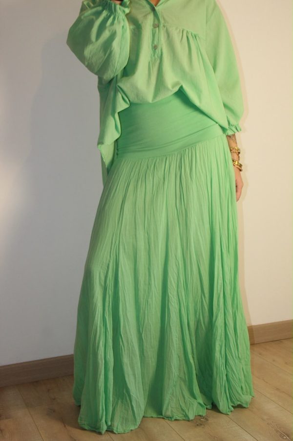 Jupe longue voile de coton