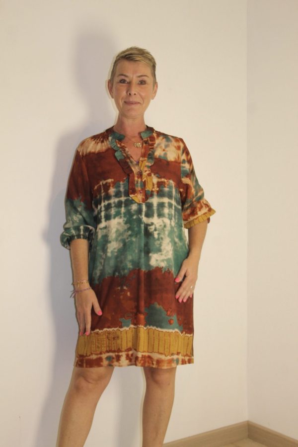 Robe courte manche 3/4
