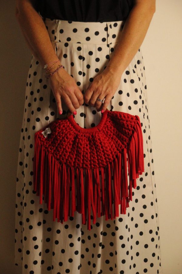 Sac crochet franges