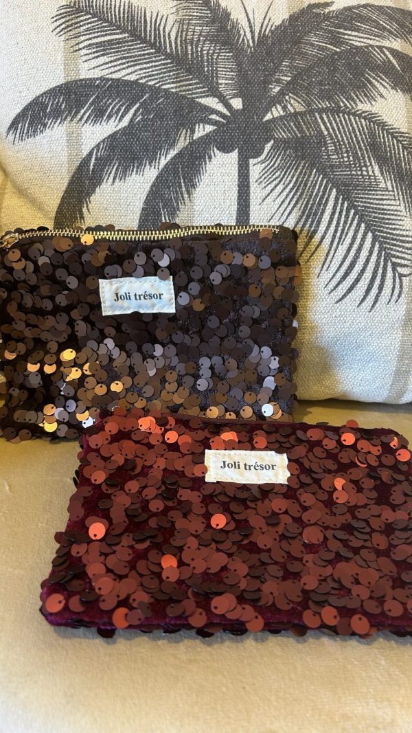 Pochette sequin rectangle