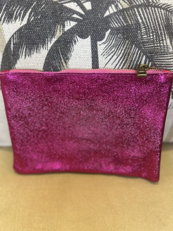 Pochette zipp metalisée